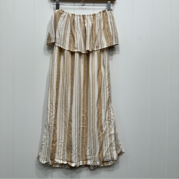 L*Space Day Dreamer Strapless Midi Dress in Sunsational Stripe Boho Beach XS - Picture 9 of 16